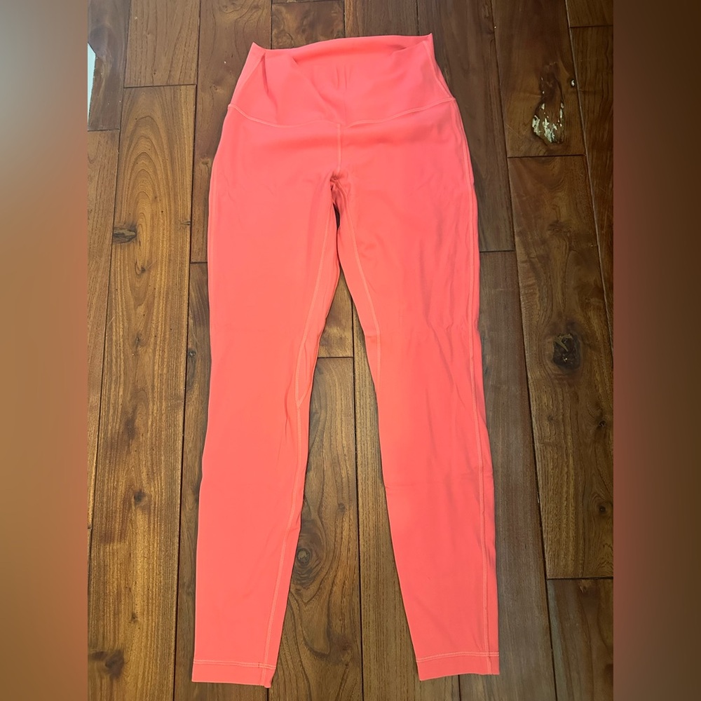 Lululemon Coral Pink High-Rise Leggings Size 8